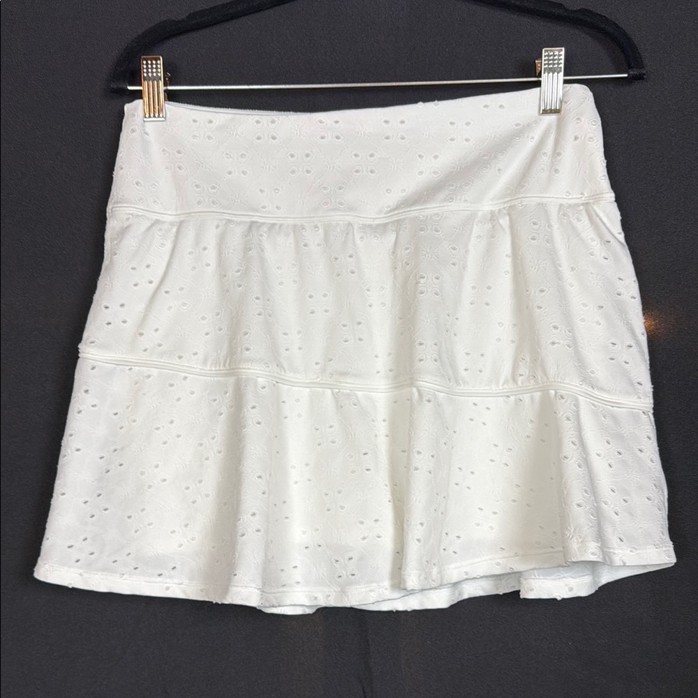 Shabby Chic White Eyelet Skort